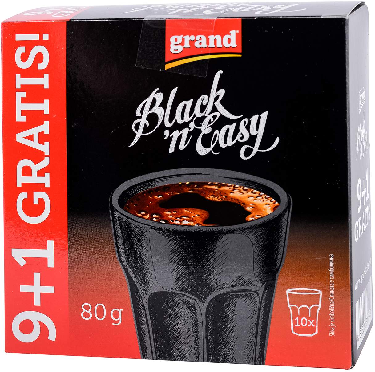 Instant kafa GRAND black'n'easy 8g 9+1 gratis