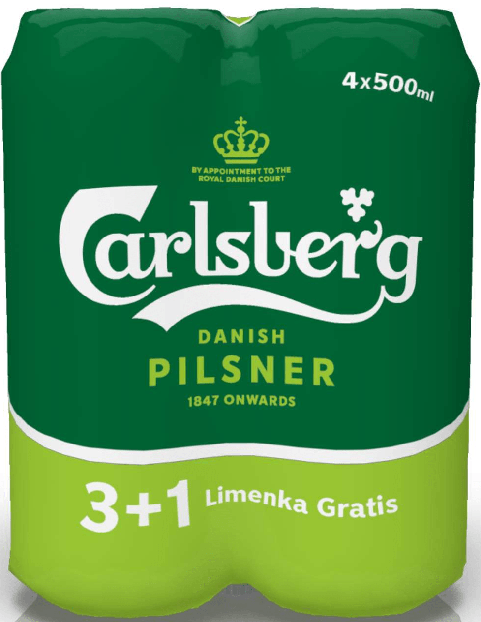 Pivo CARLSBERG pivo limenka 0,5l 3+1 gratis