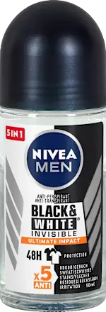 Roll on NIVEA MEN Black & White ultimate impact antiperspirant 50ml