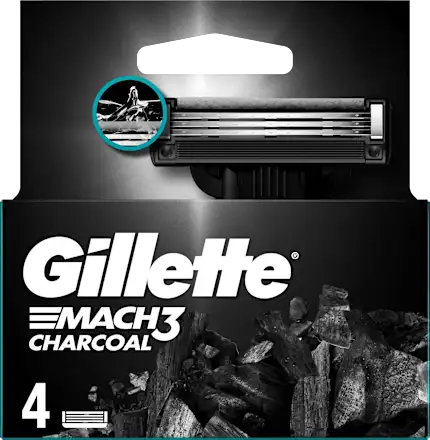 Patrone za brijač GILLETTE Mach 3 charcoal 4 kom