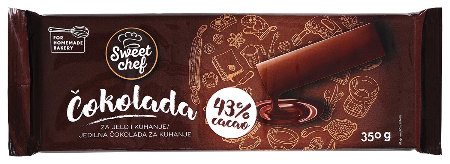 Čokolada za kuvanje SWEET CHEF 43% 350g