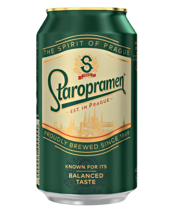 Pivo svetlo STAROPRAMEN limenka 0,33l