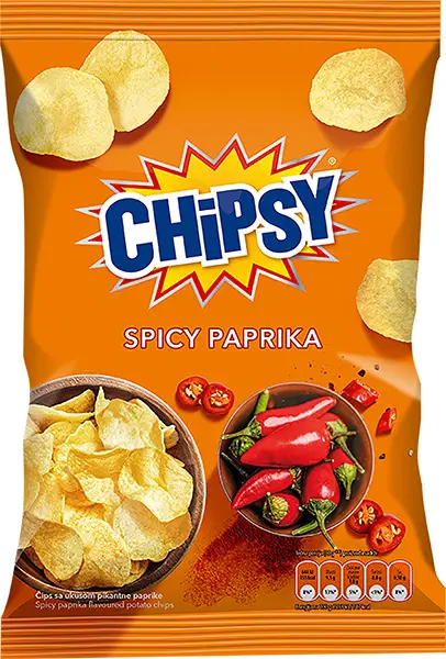 Čips CHIPSY spicy paprika 140g