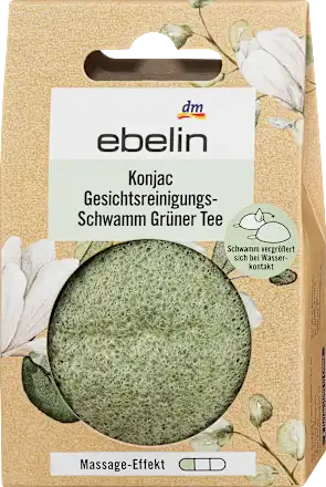 Sundjer za lice EBELIN Konjac zeleni čaj 1kom (više vrsta)