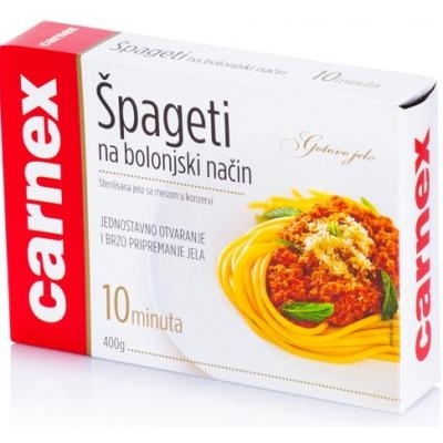 Gotova jela CARNEX Špageti na bolonjski način 400g