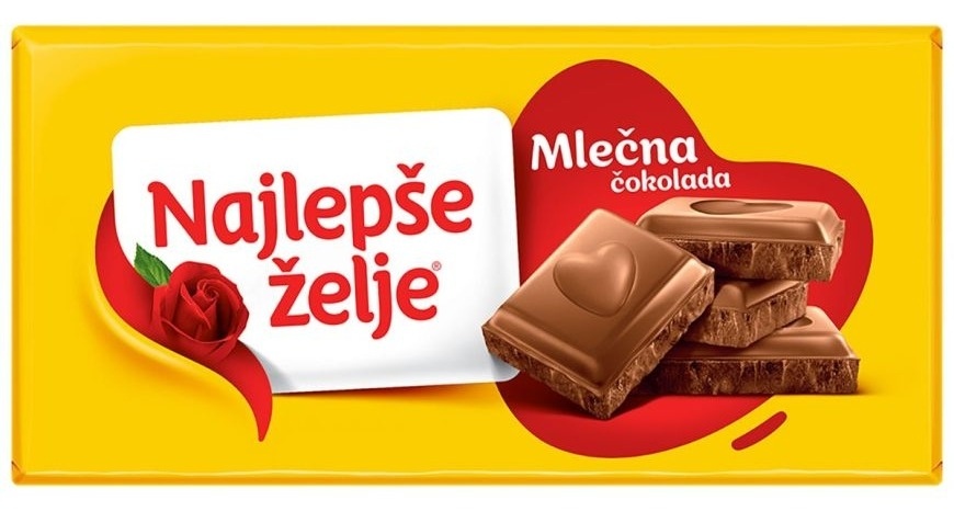 Čokolada NAJLEPŠE ŽELJE mlečna 160g