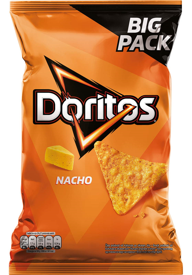 Čips tortilja DORITOS Nacho cheese 160g