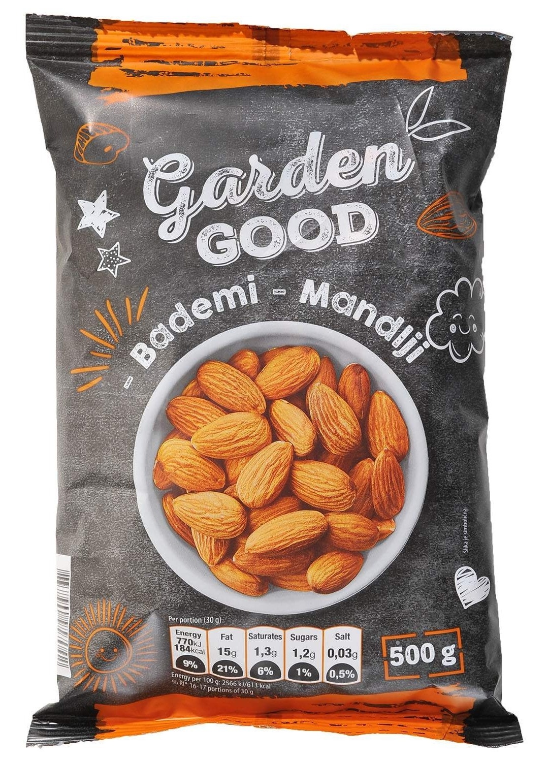 Badem GARDEN  GOOD sirovi 500g