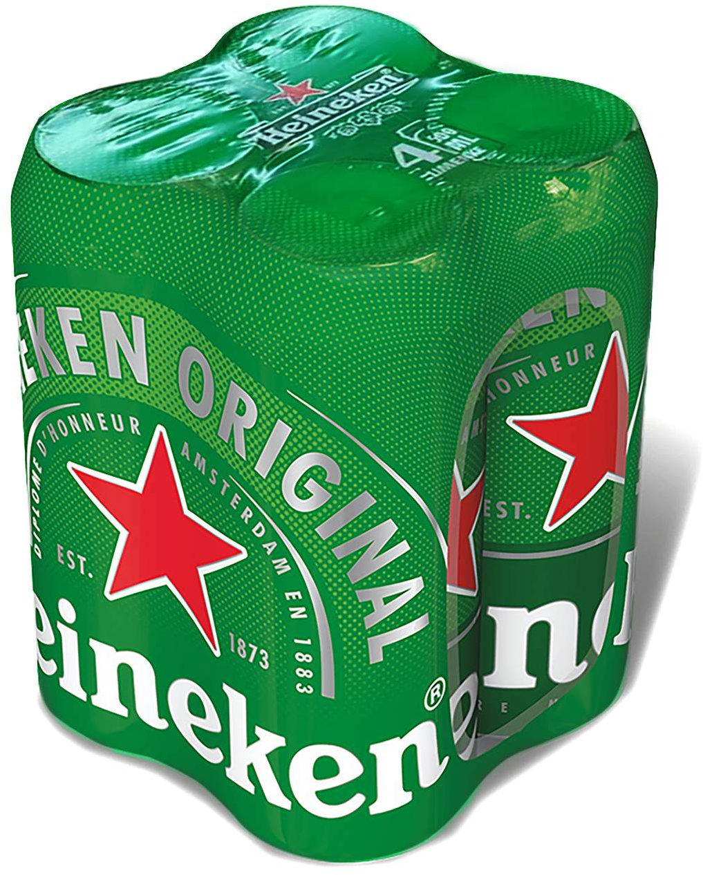 HENEKEN pivo svetlo limenka 4x0,5l