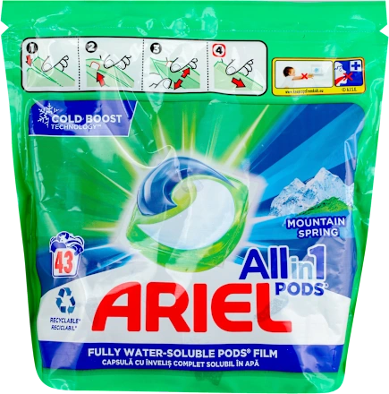 Tablete za pranje veša ARIEL PODS Mountain spring  43kom