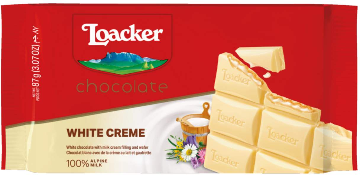 Čokolada LOACKER bela 87g