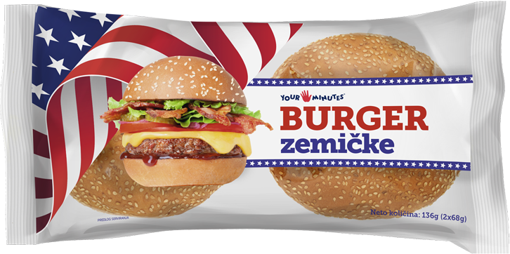 Zemičke TVOJIH 5 MINUTA burger sa semenkama 2x85g