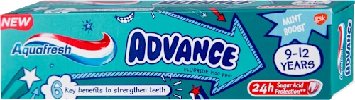 Pasta za zube AQUAFRESH Advance dečija 9-12 godina 75ml