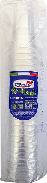 Plastične čaše DOPLA 600ml 25kom providne
