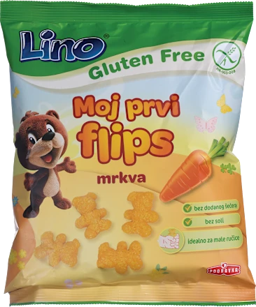 Dečija hrana LINO moj prvi flips za decu šargarepa 35g
