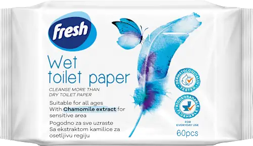 Toalet papir FRESH vlažni deluxe 60kom