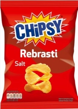 Čips CHIPSY Rebrasti slani 140g