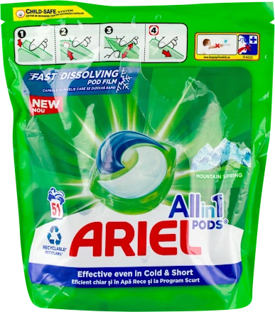 Tablete za pranje veša ARIEL PODS Mountain spring  51kom