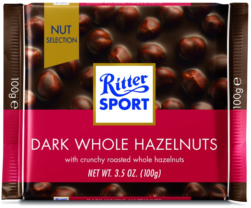 Čokolada RITTER SPORT dark whole hazelnuts 100g