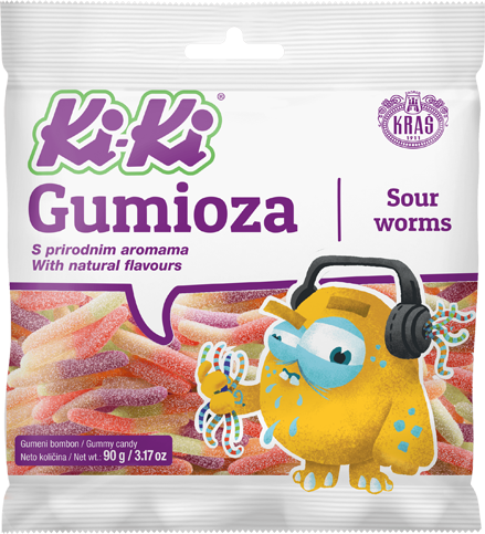 Gumene bombone KI-KI Sour worms 90g