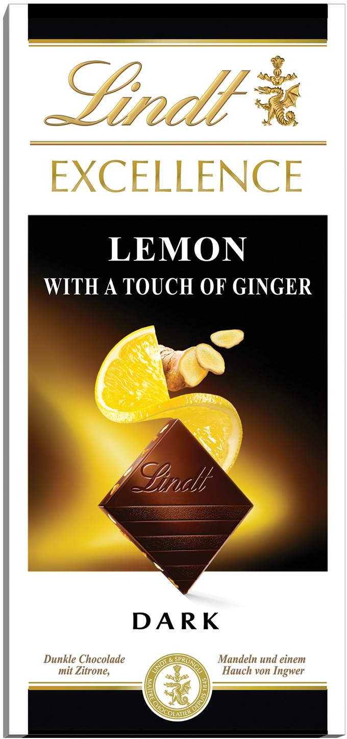 Čokolada LINDT Excellence lemon ginger dark 70% 100g