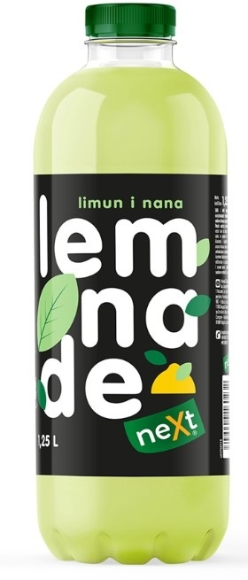 Negazirani sok NEXT Lemonade lemon mint 1,25l