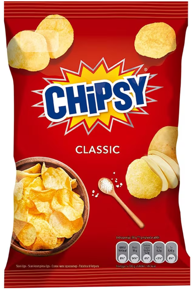 Čips CHIPSY classic slani 95g