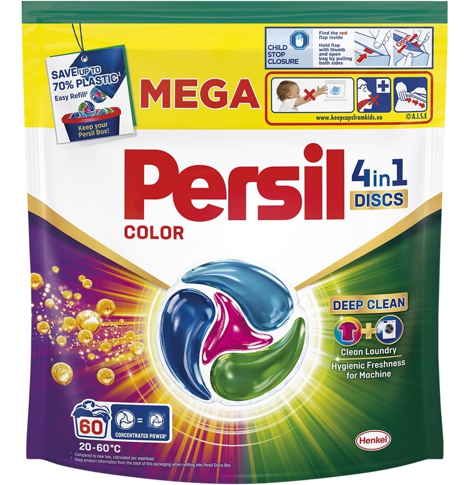 Tablete za pranje veša PERSIL DISCS Color 60kom