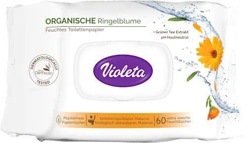 Toalet papir VIOLETA vlažni neven 60kom