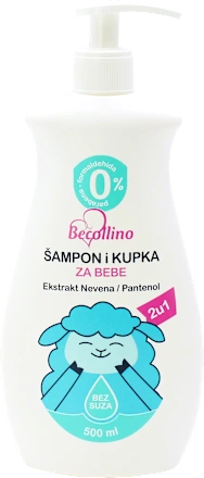Šampon i kupka BECOLLINO 2u1 500ml