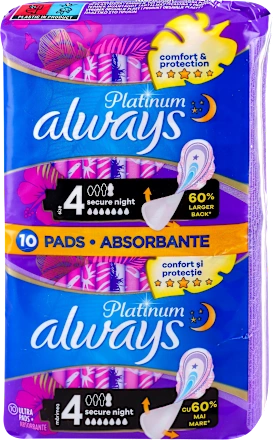 Higijenski ulošci ALWAYS Platinum  Secure night size 4 10kom