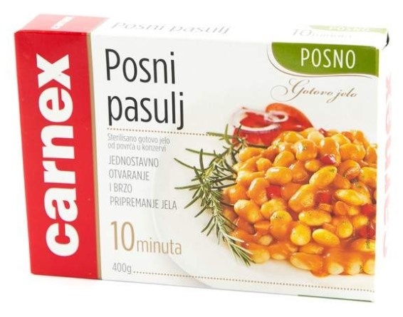 Gotova jela CARNEX Posni pasulj 400g