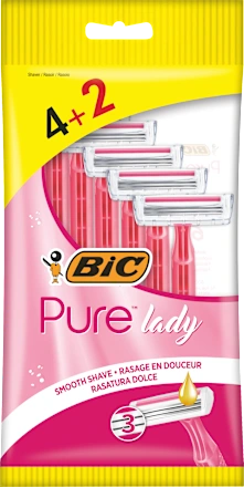 Ženski brijač  BIC Pure 3 Lady Pink  4kom + gratis 2kom