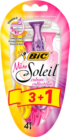 Ženski brijač  BIC Miss Soleil color collection sa 3 oštrice 3+1 kom