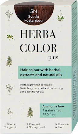 Farba za kosu HERBA COLOR PLUS 5N svetlo kestenjasta