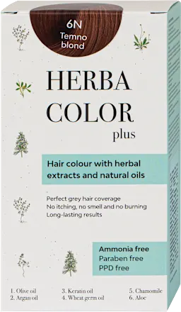 Farba za kosu HERBA COLOR PLUS 6N tamno plava