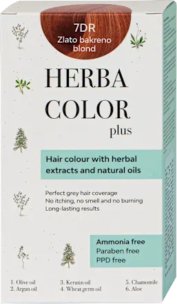 Farba za kosu HERBA COLOR PLUS 7DR zlatno bakarno plava