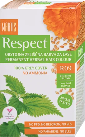 Farba za kosu RESPECT vrlo svetlo plava 09