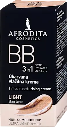 BB krema za lice AFRODITA tonirana vlažna light 30ml
