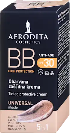 BB krema za lice AFRODITA tonirana anti-age krema SPF30 30ml