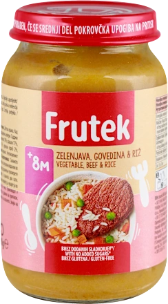Kašice FRUTEK povrće, govedina i pirinač kašica 190 gr