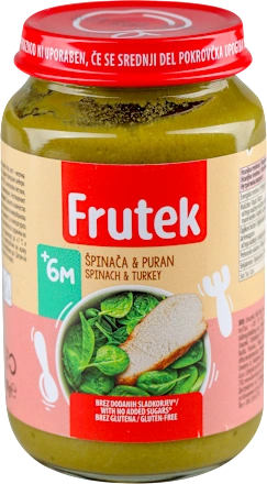 Kašice FRUTEK spanać i ćuretina kašica 190 gr