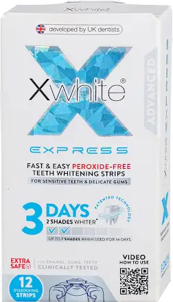 Sredstva za izbeljivanje zuba X WHITE Xwhite Express trakice za izbeljivanje zuba â€“ 3 dana, 12 komada