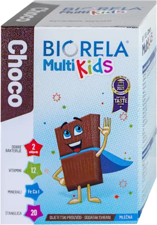 Preparati za decu BIORELA Choco Multi Kids 20 štanglica