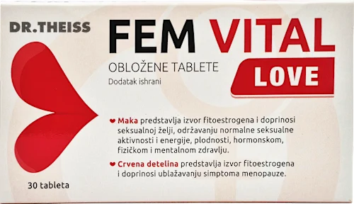 Preparati za žene DR.THEISS Fem Vital Love, 30 obloženih tableta