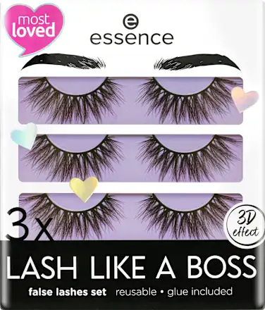 Veštačke trepavice ESSENCE 3x lash like a boss set 02