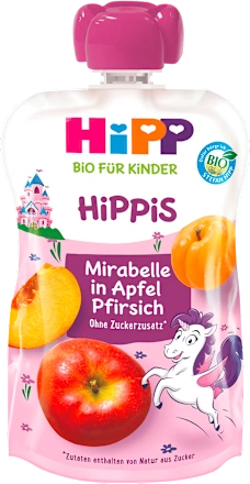 Kašice HIPP iS BIO Jabuka sa Mirabel šljivom i breskvom 100g