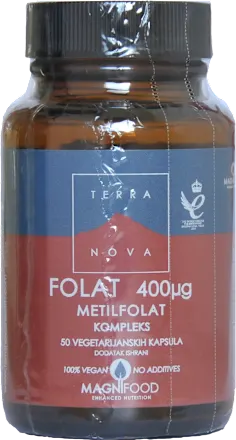 Vitamini i minerali TERRANOVA Folat Metilfolat 400Âµg kompleks A50