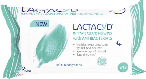 Maramice za negu intimne regije LACTACYD with Antibacterials 15 kom