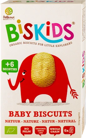 Mlečni dezerti BISKIDS keks Natural +6, 120g